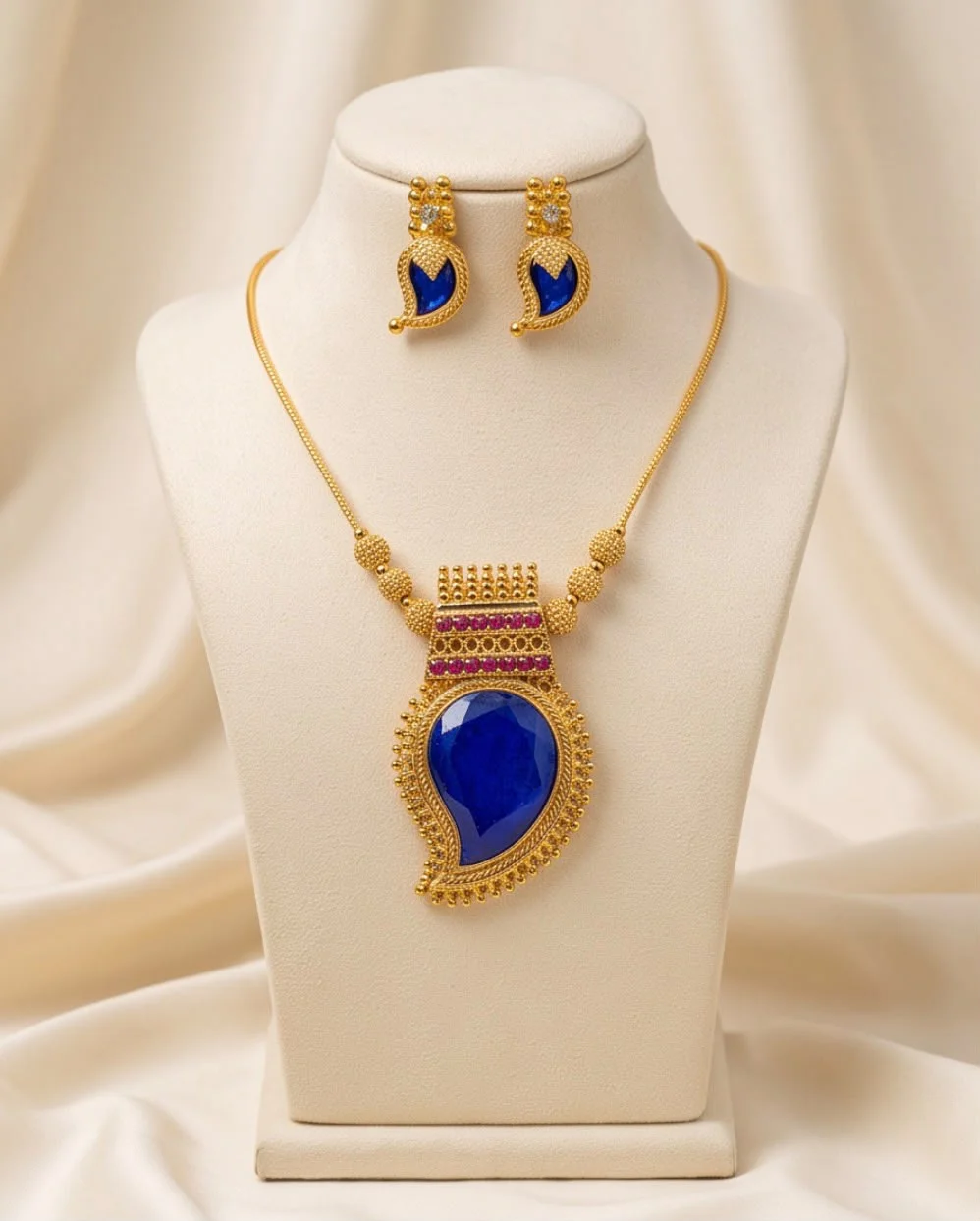 7cm Big Blue Palakka Pendant Set