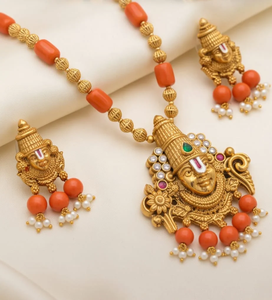 Venkateshwara Temple Jewellery Set Necklace