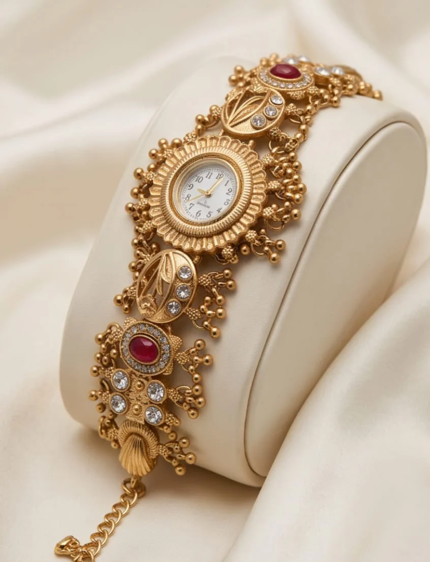 Antique Style Kashmiri Bracelet Watch alternate view