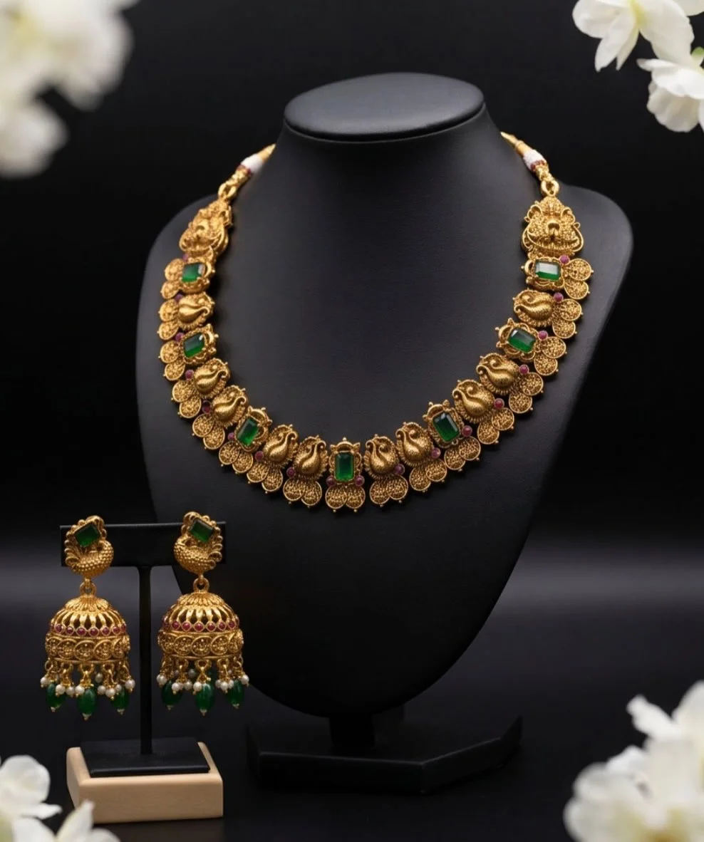 Antique Style Gold Finish Peacock view 4