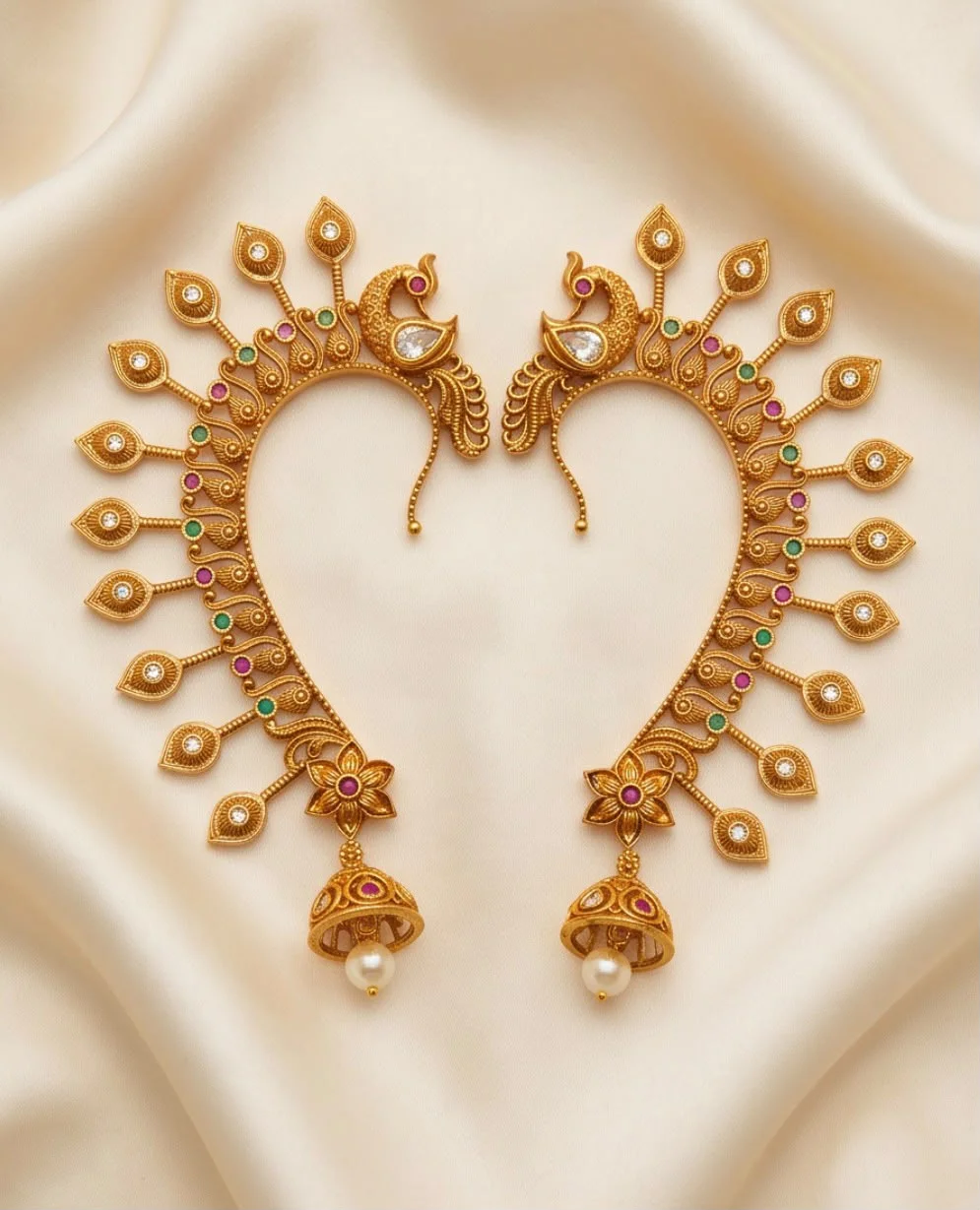 Earrings  Gold-Plated Peacock Ear Cuffs alternate view